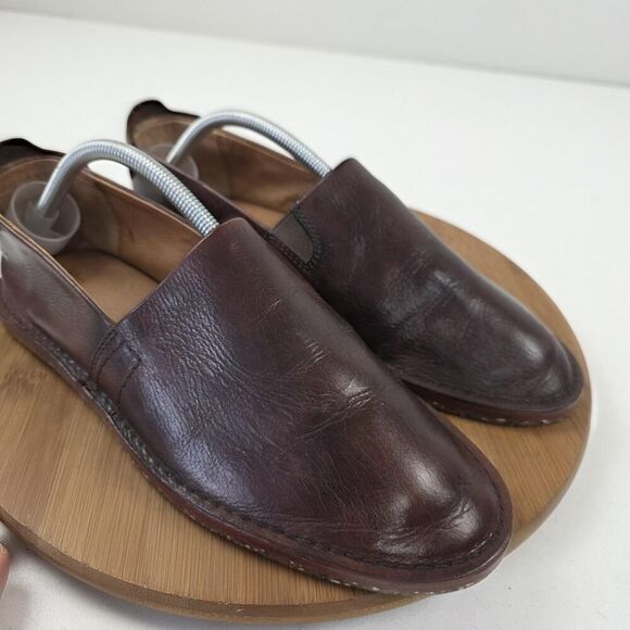 Frye Shoes Mens Size 10 Brown Leather Slip On Loafers Comfort Casual Moc Toe - Picture 5 of 14